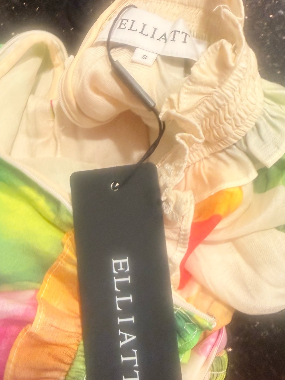 ELLIATT Lilia Puff Sleeve Maxi Dress in Floral Multi wedding Guest Size S NWT - Picture 8 of 9
